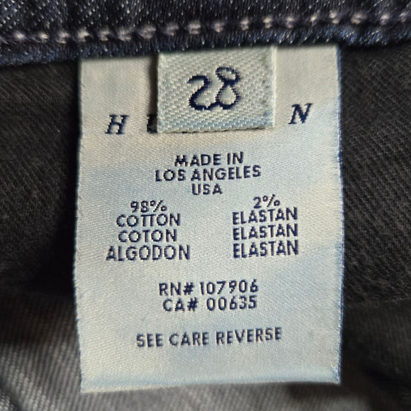 Hudson Jeans Dark Wash Signature Boot Cut Low Rise Womens Wide Leg Jeans Size 28 - Picture 7 of 11